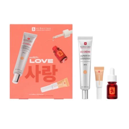Erborian CC Crème Soin Correcteur Teinté Spf30 Doré 40ml Coffret 3 Produits