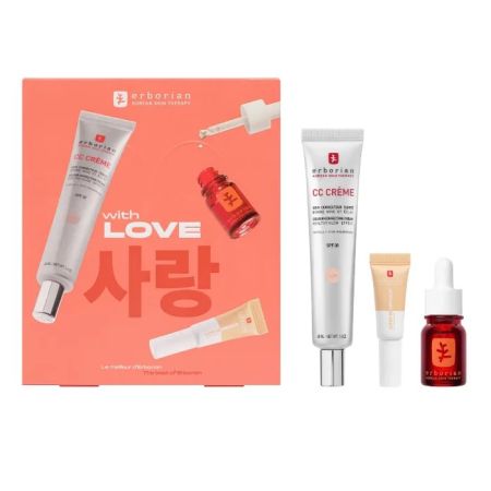 Erborian CC Crème Soin Correcteur Teinté Spf30 Clair 40ml Coffret 3 Produits