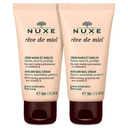 Nuxe Rêve De Miel Crème Mains Et Ongles 2x50ml