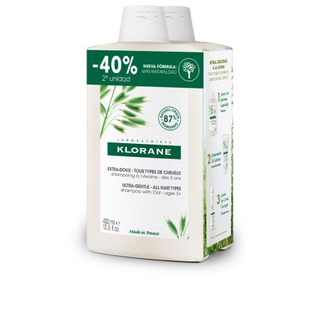 Klorane Champú Extra Suave Avoine 2x400ml