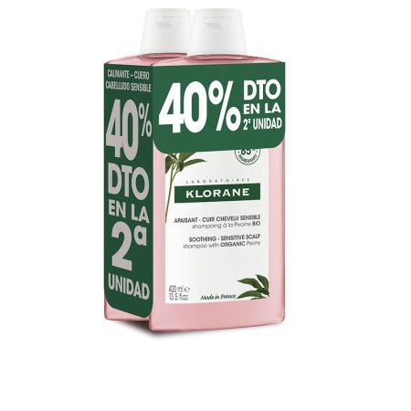 Klorane Duplo Shampoing Pivoine 2x400ml