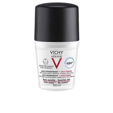 Vichy Homme Déodorant Anti-Transpirant Anti-Traces Peau Sensible 50ml