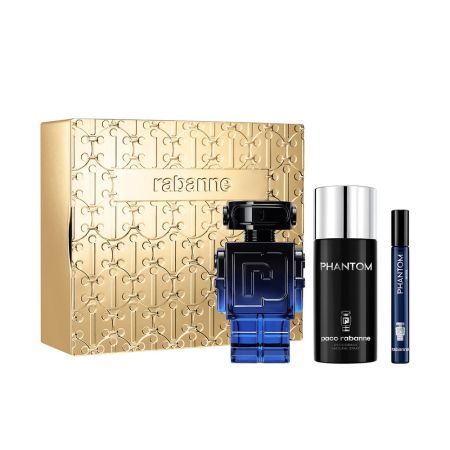 Paco Rabanne Phantom Intense Eau De Parfum Spray 100ml Coffret 3 Produits