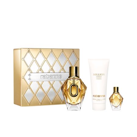 Paco Rabanne P Rabanne Million Gold For Her Eau De Parfum Recargable 90ml Lotion Pour Le Corps Loción Corporal 100ml Eau De Parfum 10ml