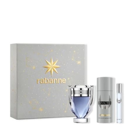 Rabanne Invictus Eau De Toilette Vaporisateur 100ml Coffret 3 Produits