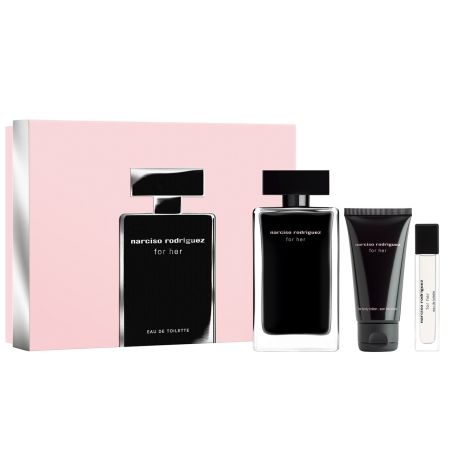 Narciso Rodriguez For Her Eau De Toilette Spray 100ml Coffret 3 Produits