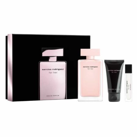 Narciso Rodriguez For Her Eau De Perfume Spray 100ml Coffret 3 Produits