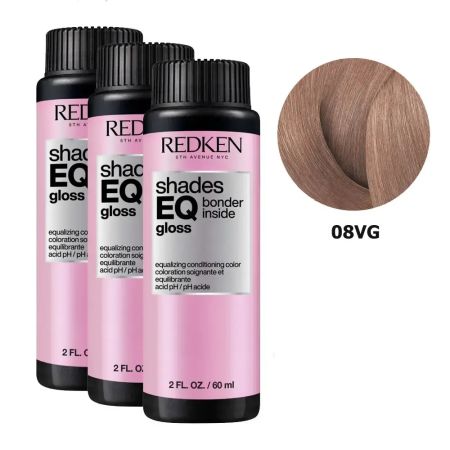 Redken Shades Eq Gloss 08vg Guilded Taupe 60ml X 3 U