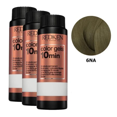 Redken Color Gels Lacquers 10 Minutos 6na-6,01 60ml X 3 U