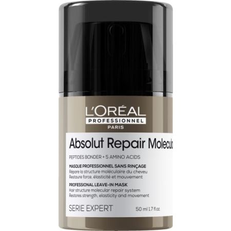 L'oreal Professionnel Absolut Repair Molecular Mascarilla Profesional Reparadora Sin Aclarado Para Cabello Dañado 50ml