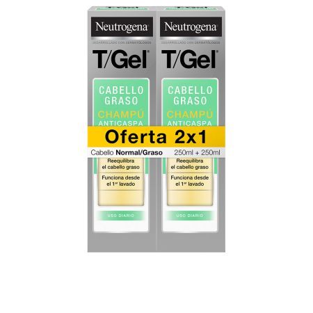 Neutrogena T/Gel Shampooing De Cheveux Huileux & Normal 2x250ml