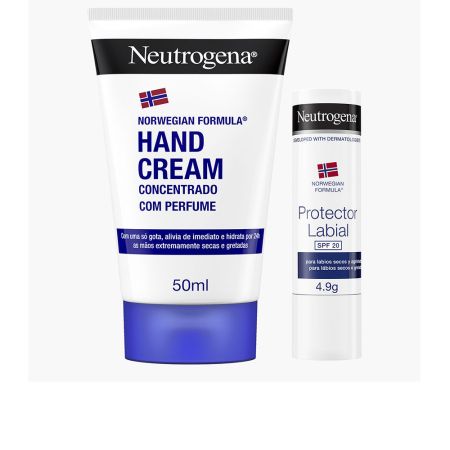 Neutrogena Scented Hand Cream 50ml + Lip Care Spf 20 4.8g