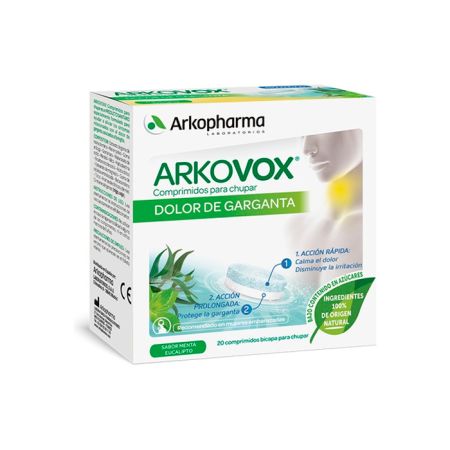 Arkopharma Arkovox Menthe Contre le Mal de Gorge 20 Comprimés 