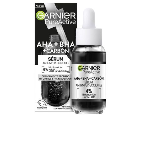 Garnier Pure Active Aha Bha Carbón Sérum Anti-Imperfecciones 30ml