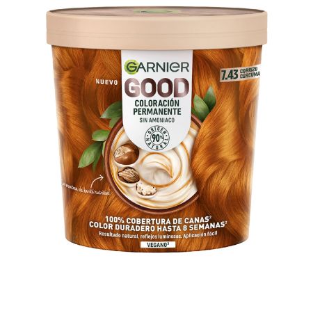 Garnier Good Coloración Permanente Sin Amoníaco 7.43 Cobrizo Cúrcuma