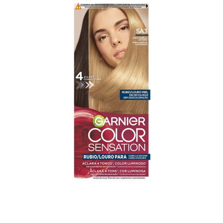 Garnier Color Sensation Tinte Rubio Luminoso Sin Decoloración Para Cabello Oscuro Louro Miel 5 U