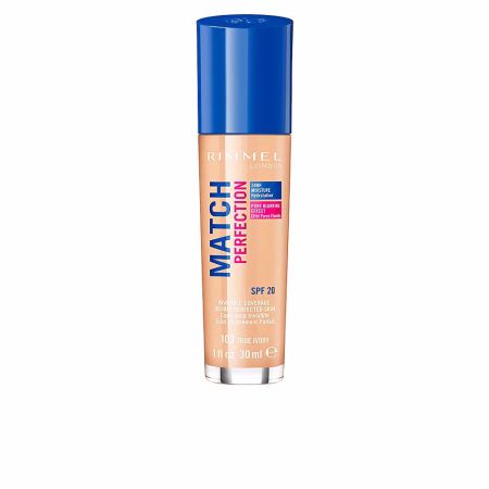 Rimmel London Match Perfection Foundation Spf20 103 True Ivory 30ml