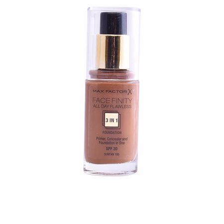 Max Factor Facefinity 3 In 1 Primer, Concealer And Foundation Spf20 100 Suntan 30ml
