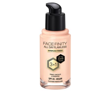 Max Factor Facefinity All Day Flawless 3 In 1 Foundation C10-Fair Porcelain 30ml