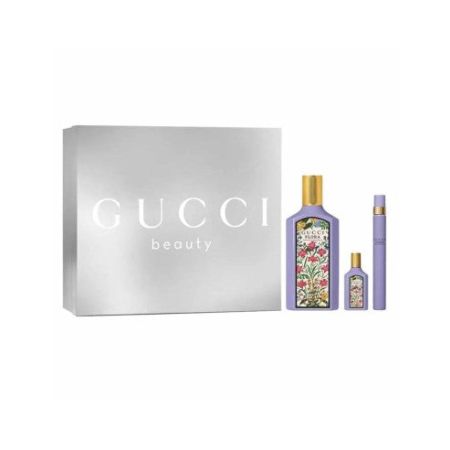 Set Gucci Flora Gorgeous Magnolia Edp 100ml Edp 10ml Mini 5ml@