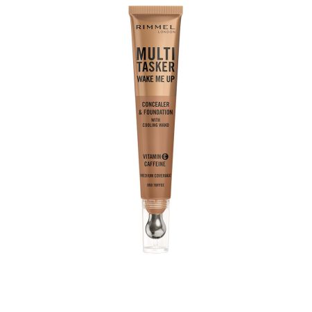 Rimmel London Multitasker Wake Me Up Corrector y Base De Maquillaje Toffee 20ml