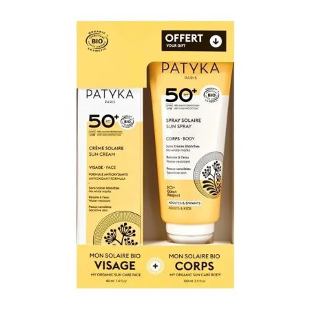 Patyka Pack Crème Solaire 50+ 40ml/Spray Solaire 50+ 100ml