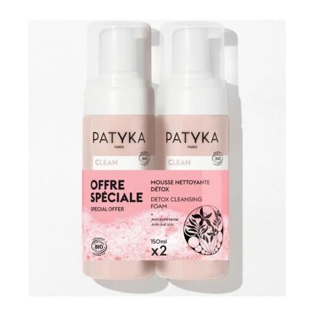 Patyka Duo Mousse Nettoyante Détox 2x 150ml