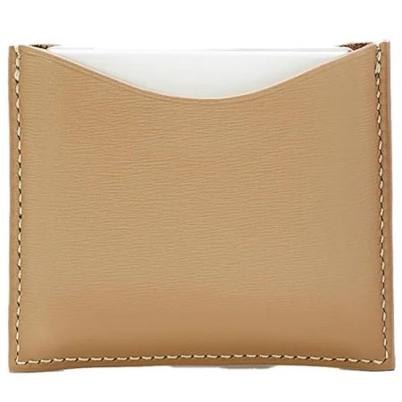 La Bouche Rouge Camel Leather Compact Case