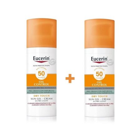 Eucerin Sun Gel Crème Oil Control Toucher Sec FPS50 50ml Coffret 2 Pièces