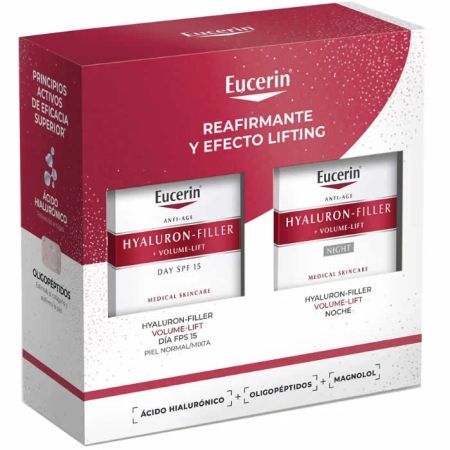 Eucerin Hyaluron Filler Volume Lift Day Cream Spf15 50ml Coffret 2 Produits
