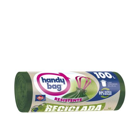 Albal Handy Bag Reciclada Bolsa Basura Resistente 100 Litros 10 U
