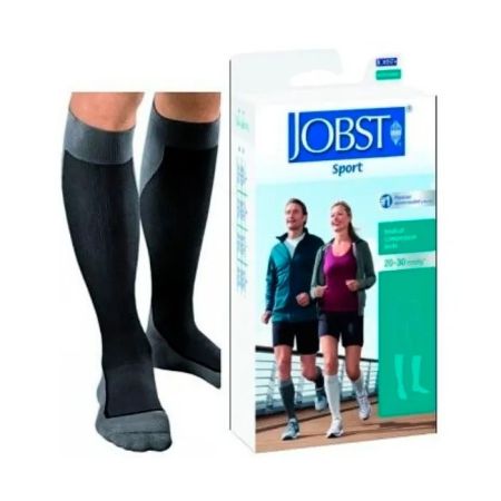 Jobst Sport Chaussette Noir Gris L