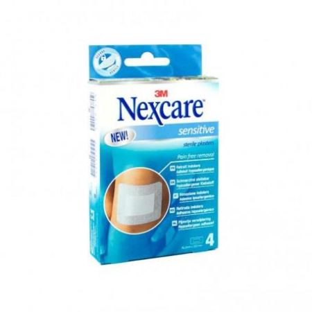 3m Apositos Nexcare Sensitive Esterilizados 4uds 7,6 X 10,1cm