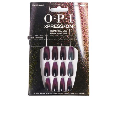 Opi Xpress-On Uñas Artificiales Nail Art Swipe Night 30 U