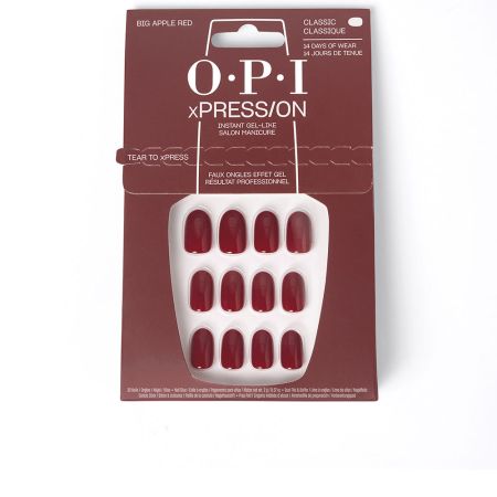 Opi Xpress-On Uñas Artificiales Tonos Icónicos Big Apple Red 30 U