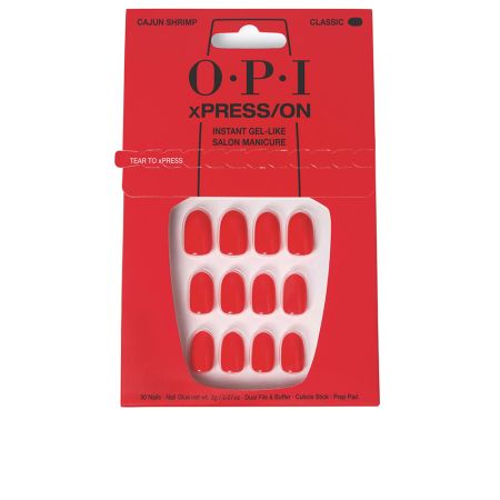 Opi Xpress-On Uñas Artificiales Tonos Icónicos Cajun Shrimp 30 U