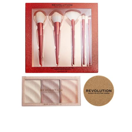 Revolution Make Up Ilumiadores y Brochas Lote 3 Piezas