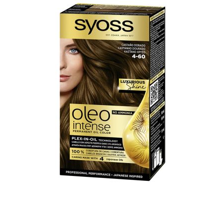 Syoss Oleo Intense Tinte Sin Amoniaco Luxurious Shine 4-60-Castaño Dorado 5 Piezas