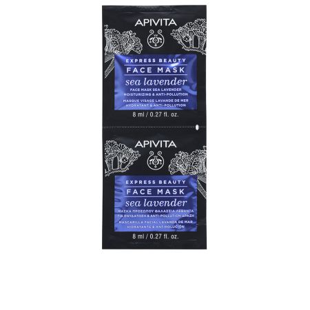 Apivita Express Beauty Μoisturizing And Αnti-pollution Face Mask With Sea Lavender 2x8ml