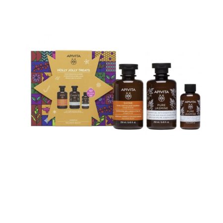 Apivita Hydration Y Shine Shampooing + Gel + Lotion Pour Le Corps Coffret  3 Pièces