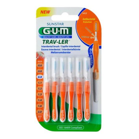 Sunstar Gum Pinceau Interdentaire 0,9mm Trav-Ler 6 Uds