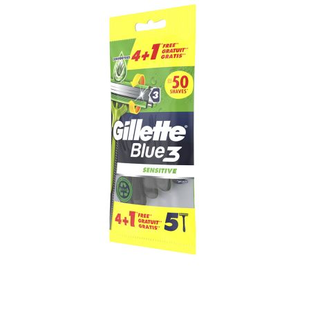 Gillette Blue 3 Sensitive Cuchilla Afeitar Desechables 5 U
