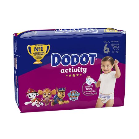 Dodot Activity Talla 6 Pañales 13 Kg 36 U