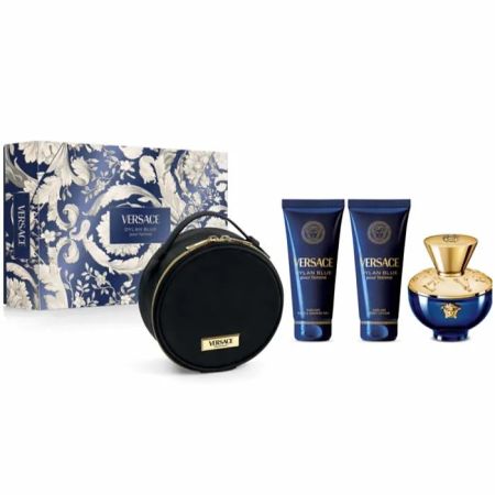 Versace Dylan Blue Pour Femme Eay De Parfum Vaporisateur 100ml Coffret 3 Produits