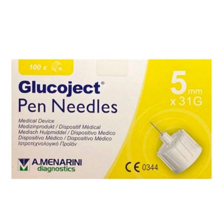Menarini Glucoject Aiguille à Insuline 31gx5mm 100U