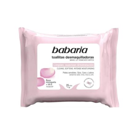 Babaria Rosa Mosqueta Lingettes Démaquillantes 25 Unités