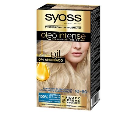 Syoss Oleo Intense Permanent Hair Color 10-50 Light Ash Blonde