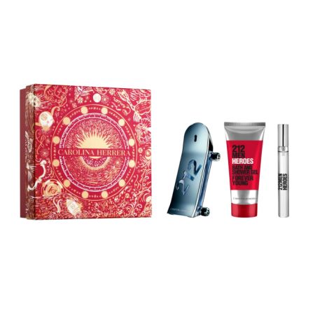Carolina Herrera 212 Heroes Eau De Toilette Vaporisateur 90ml Coffret 3 Produits