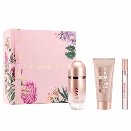 Carolina Herrera 212 Vip Rose Eau De Parfum Vaporisateur 80ml Coffret 3 Produits