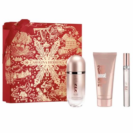Carolina Herrera 212 Vip Rose Eau De Parfum Vaporisateur 80ml Coffret 3 Produits